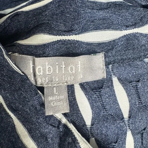 Habitat Perfect 3-piece Navy Set - blazer, wide leg pant sleeveless tank Large - Picture 9 of 13